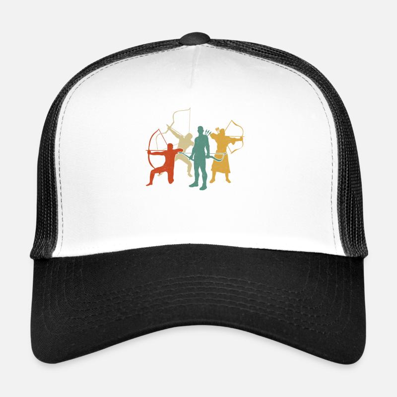 Archery Bow Archer Retro Vintage - Trucker Cap - Weiß/Schwarz