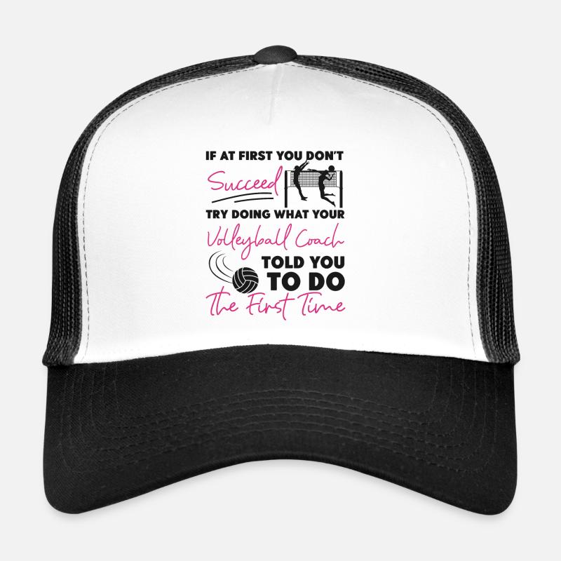 Volleyball Player Team Coach If At Trucker Cap