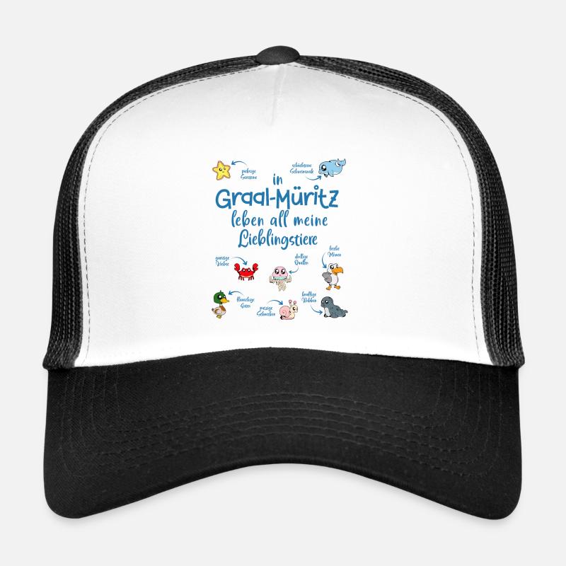Meine Lieblingstiere in Graal-Müritz - Trucker Cap - Weiß/Schwarz