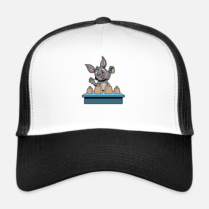 Comic Rabbit Plays Cowbells Trucker Cap