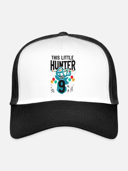 Buck Deer Chasse Hunter Kid - Casquette trucker  - blanc/noir - Devant