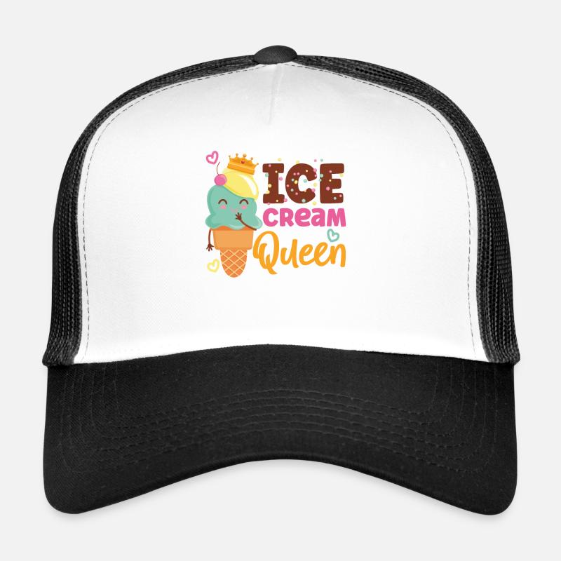 Crème glacée Cone Crown Sundae Ice Casquette trucker 