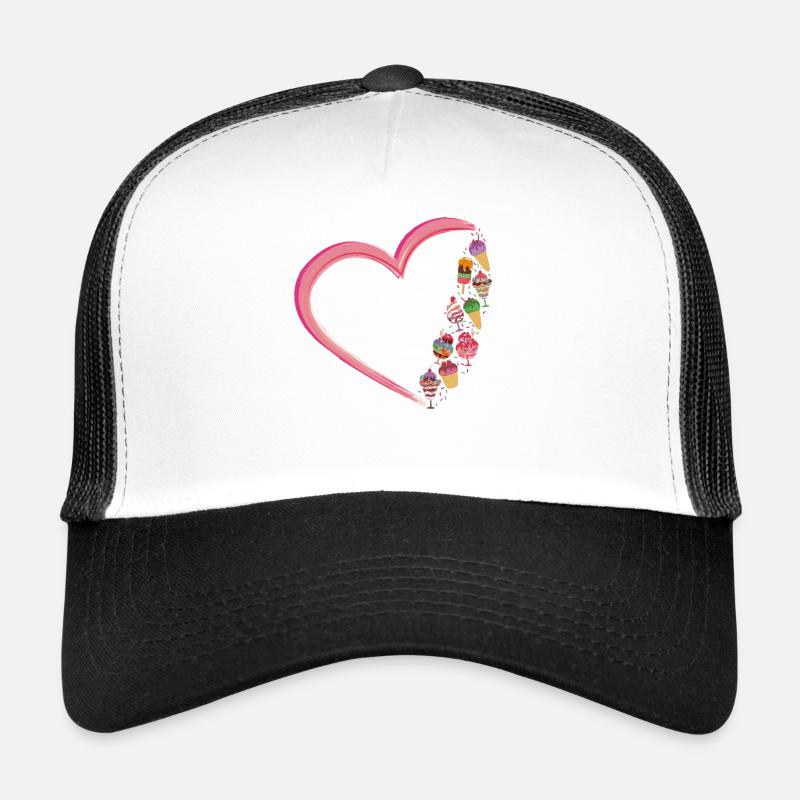 Crème glacée Heart Cone Popsicle Casquette trucker 