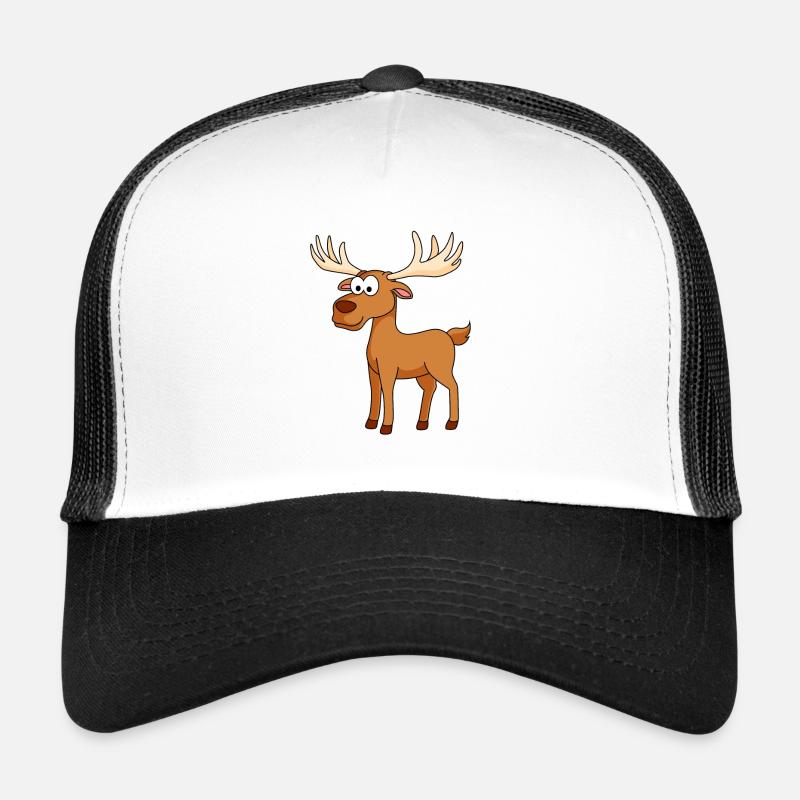 Moose Comic Animal - Casquette trucker - blanc/noir
