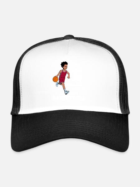 Boy plays basketball - I'm 6 - Trucker Cap - white/black - Front