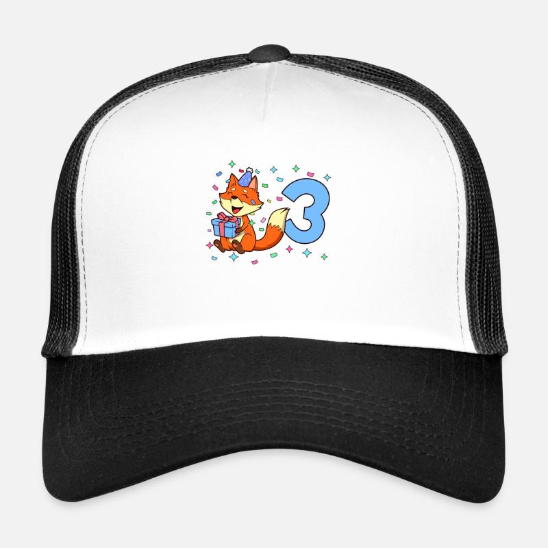 Avec Fox - Anniversaire des garçons 3 ans Casquette trucker 