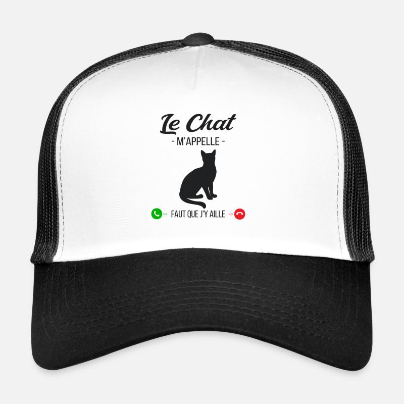 Le Chat M'appelle Faut Que J'y Aille Casquette trucker 