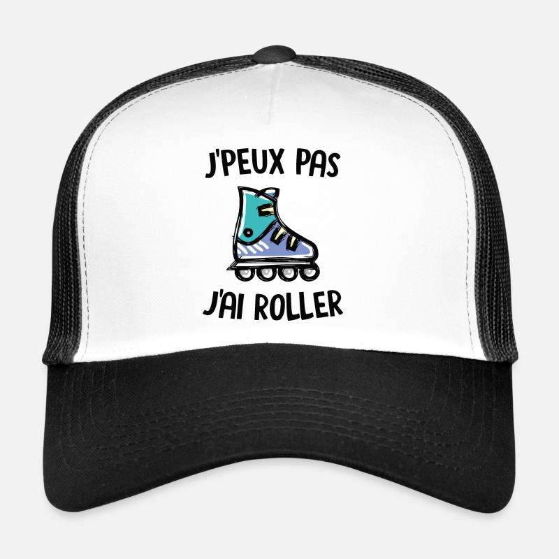 J'peux pas j'ai roller - Casquette trucker - blanc/noir