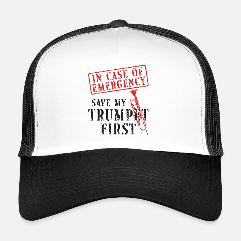Trumpet Player Vintage In Case Of Trucker Cap