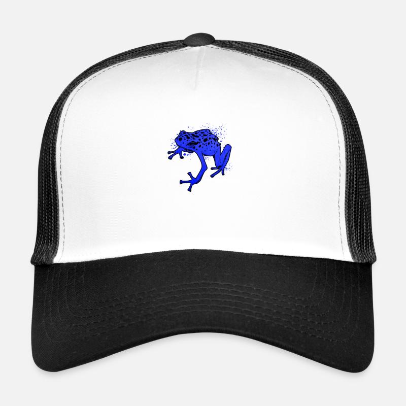 Frog Drawing - Blue Poison Dart Frog Trucker Cap
