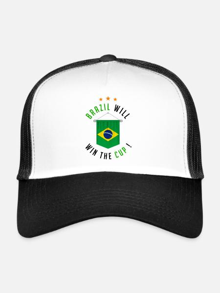 Brazil Will Win The Cup ! - Casquette trucker  - blanc/noir - Devant