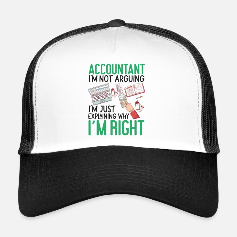 Accountant Bookkeeper Accounting - Trucker Cap - Weiß/Schwarz