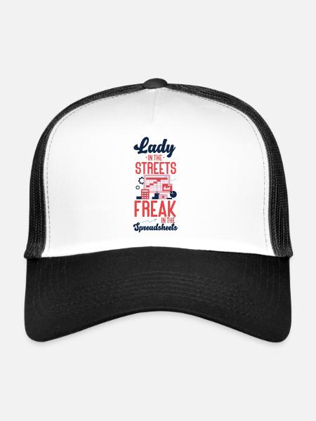 Comptable Comptable Comptable - Casquette trucker  - blanc/noir - Devant