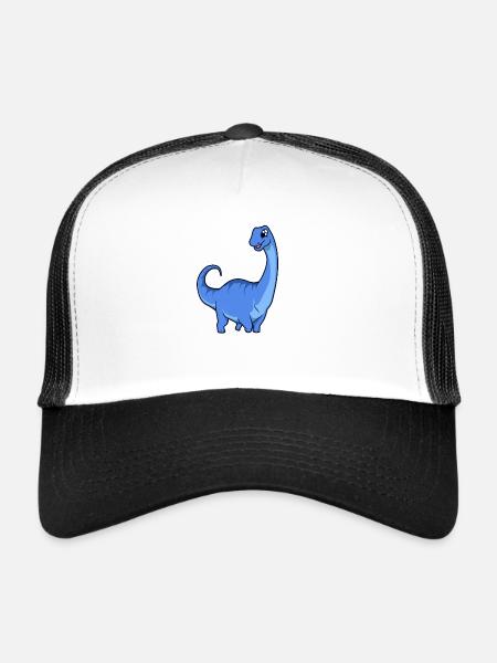 Kawaii Apatosaurus - Trucker Cap - white/black - Front
