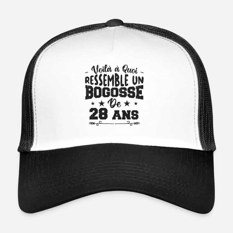 Voilà à quoi ressemble un bogosse de 28 ans - Casquette trucker  - blanc/noir
