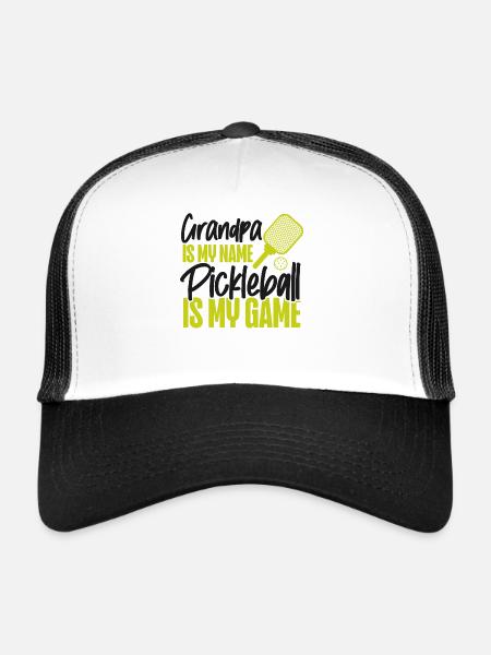Pickleball Grandpa Grandpa Is My - Trucker Cap - white/black - Front