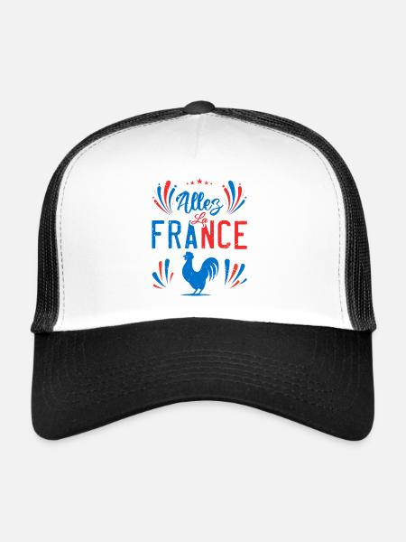 Allez La France | les champions - Casquette trucker  - blanc/noir - Devant