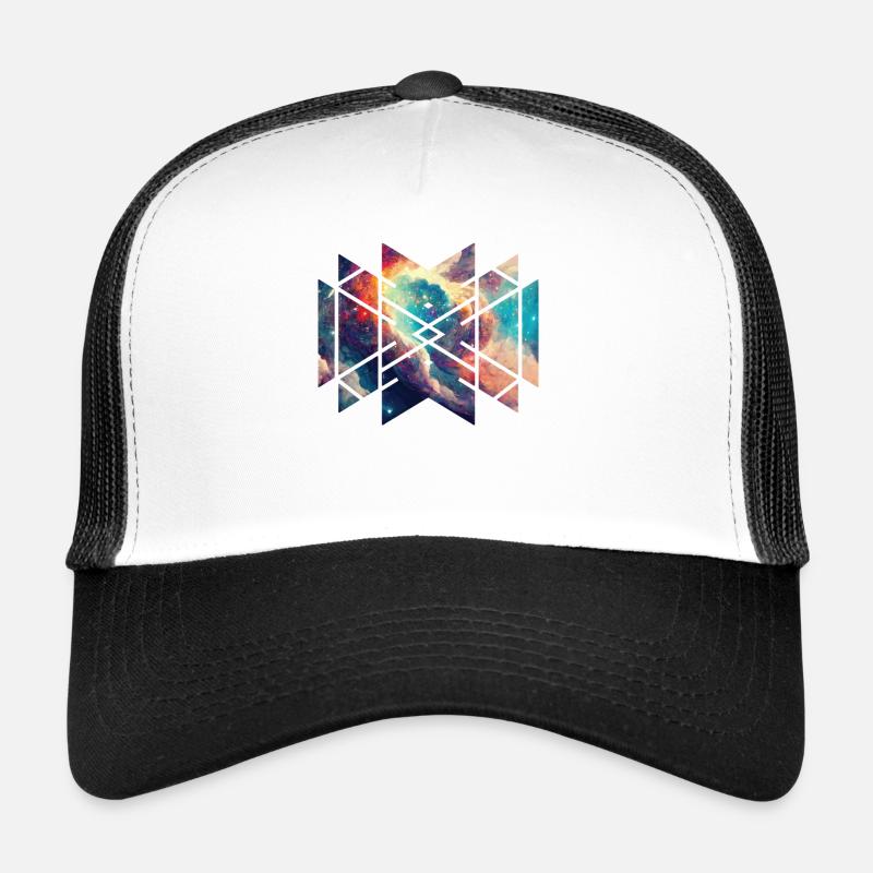 Géométrie Sacrée Nébuleuse Univers coloré Extérieur Casquette trucker 