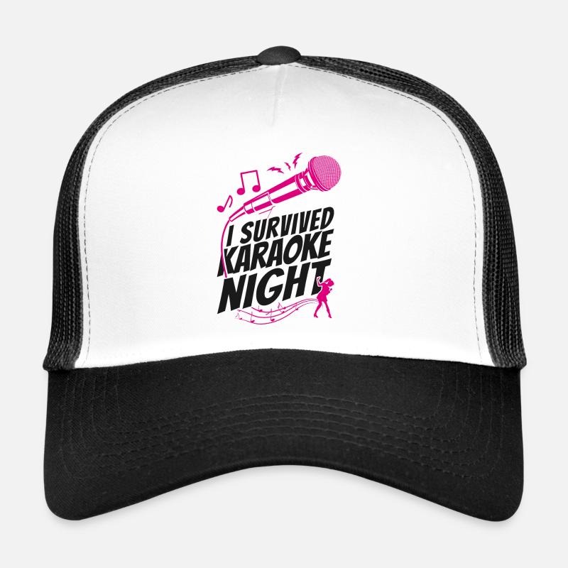 Karaoke Singer I Survived Karaoke Trucker Cap