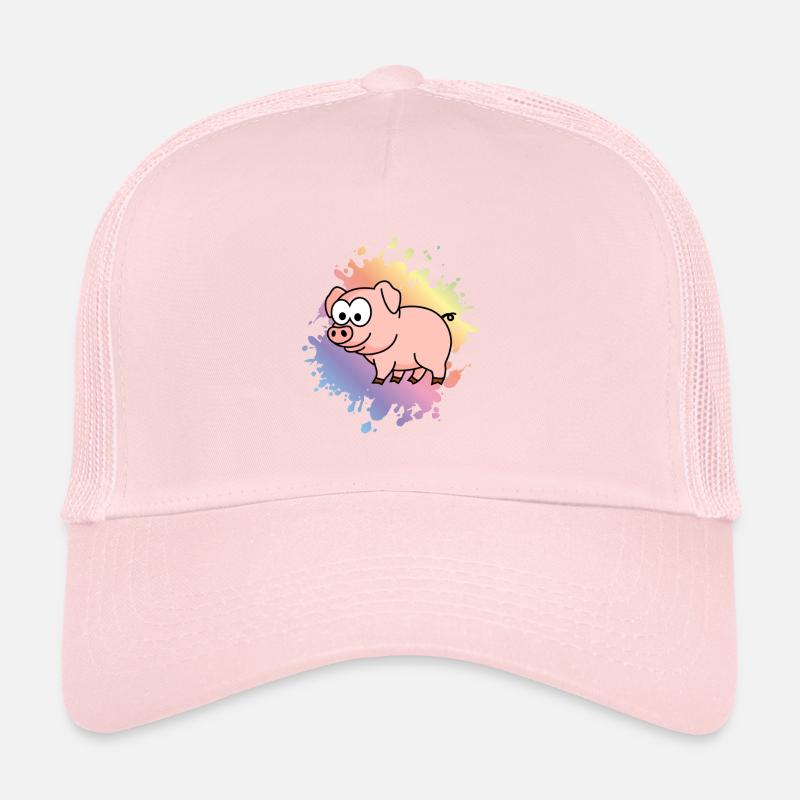 Schwein Comic Tier Trucker Cap