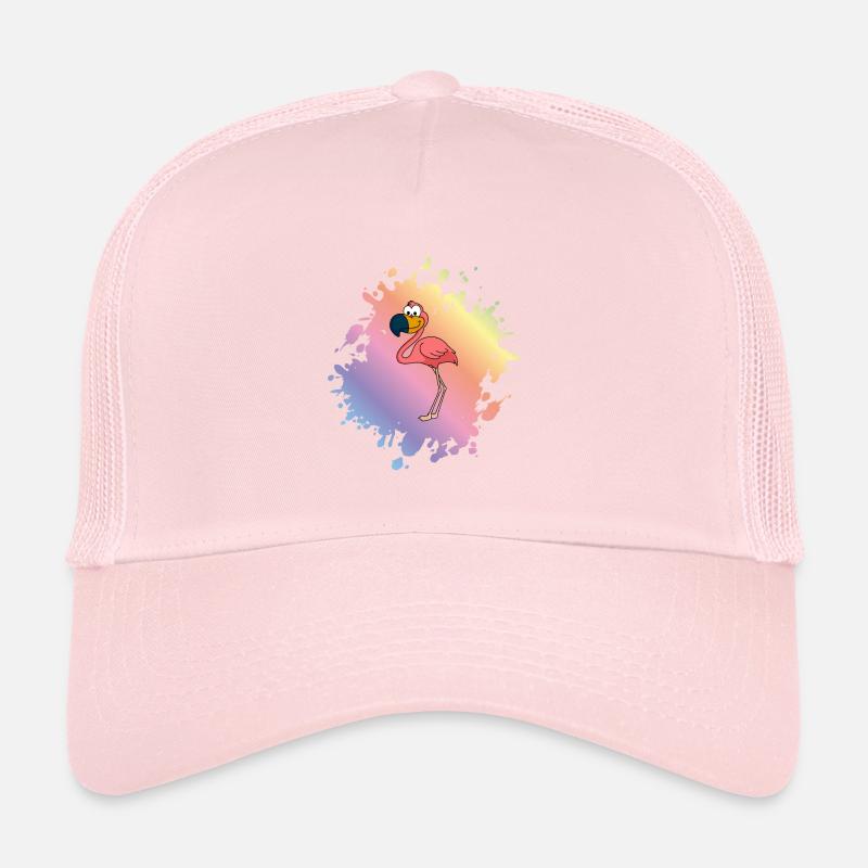 Flamingo Comic Tier Trucker Cap