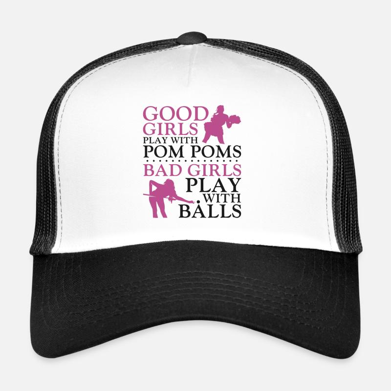 Billiards Pool Player Ball Girl Trucker Cap