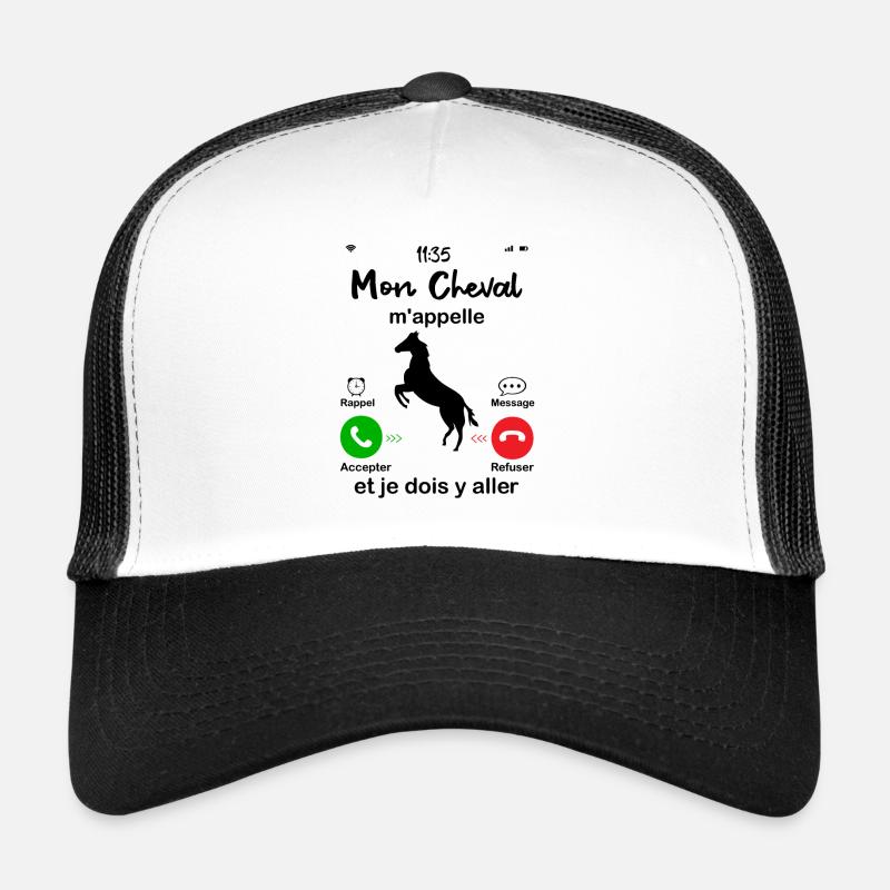 Mon Cheval M'appelle. Et Je Dois Y Aller Casquette trucker 