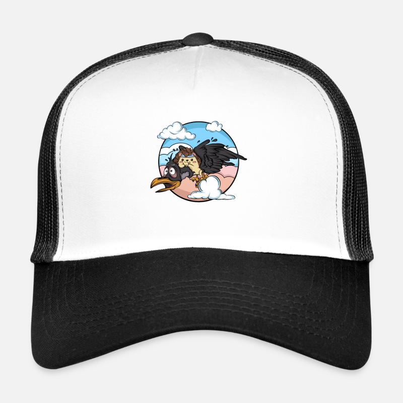 Igel fliegt auf Krähe Trucker Cap