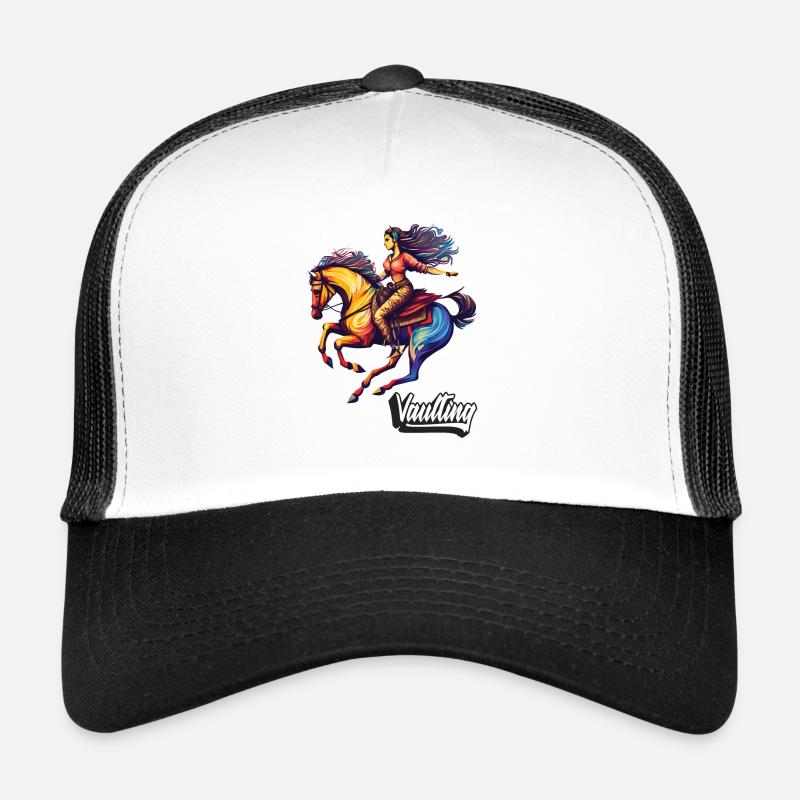 Voltige Saut Cheval Acrobatie Équitation Casquette trucker 