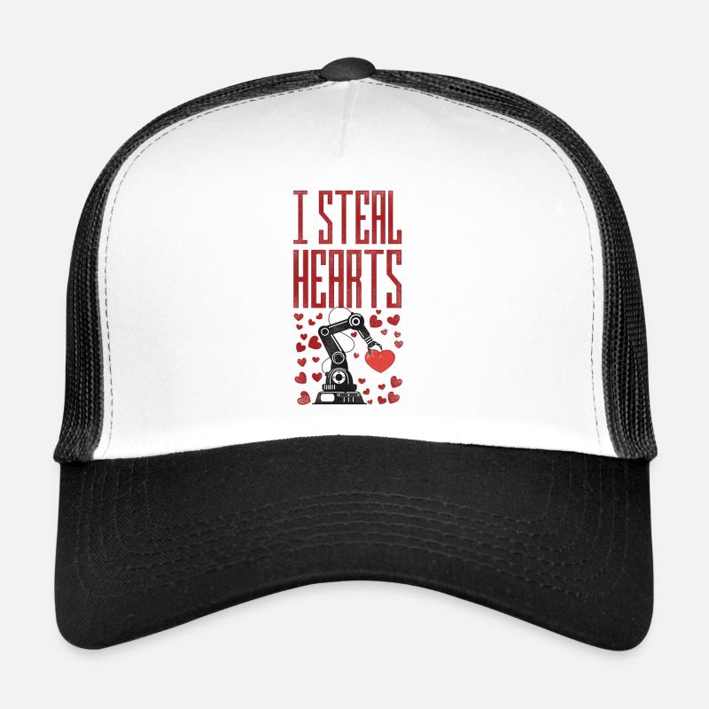 Robot Robotics Engineer Valentines Trucker Cap