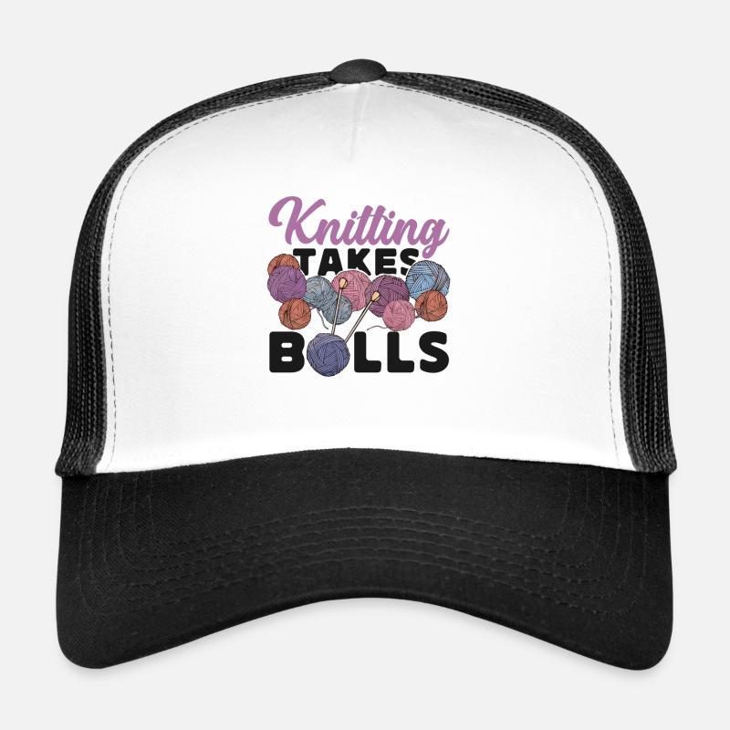 Knitting Knitter Knitting Takes - Trucker Cap - Weiß/Schwarz