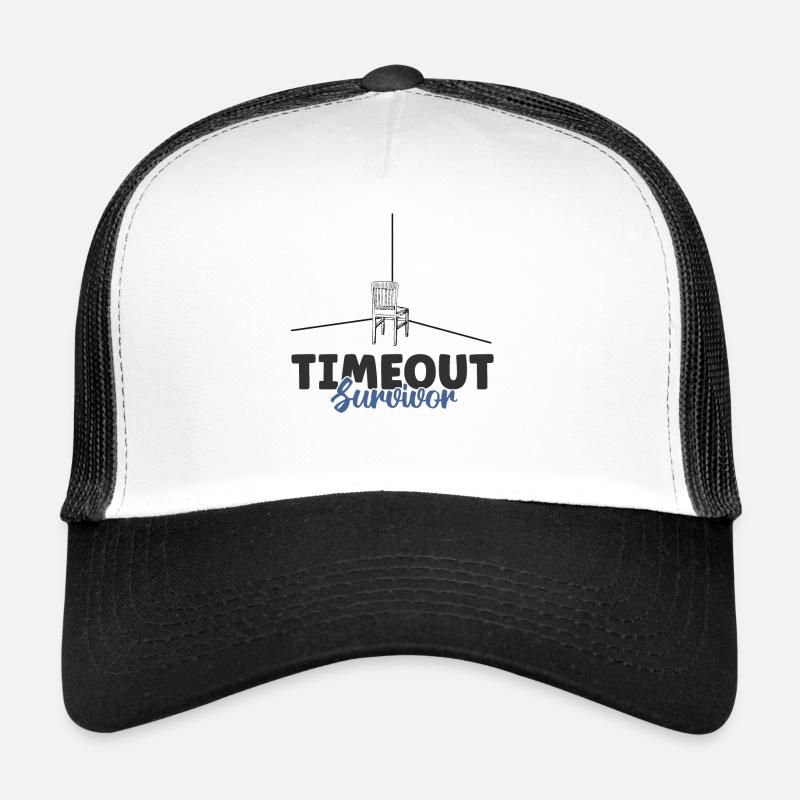 I Survived Timeout Funny Timeout Corner Survivor Trucker Cap