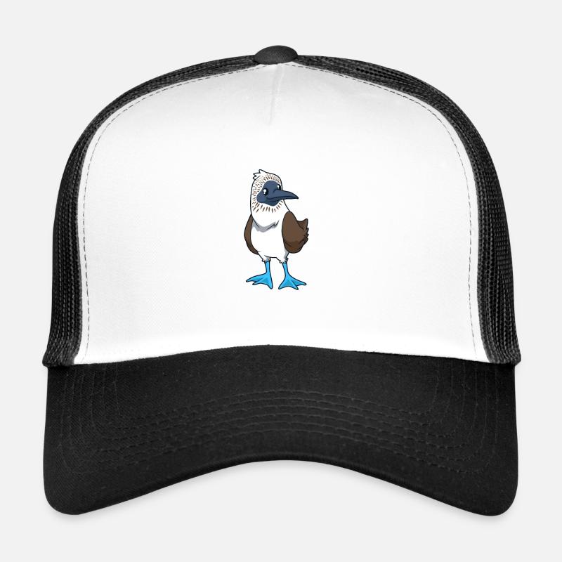 Kawaii Blaufußtölpel - Trucker Cap - Weiß/Schwarz