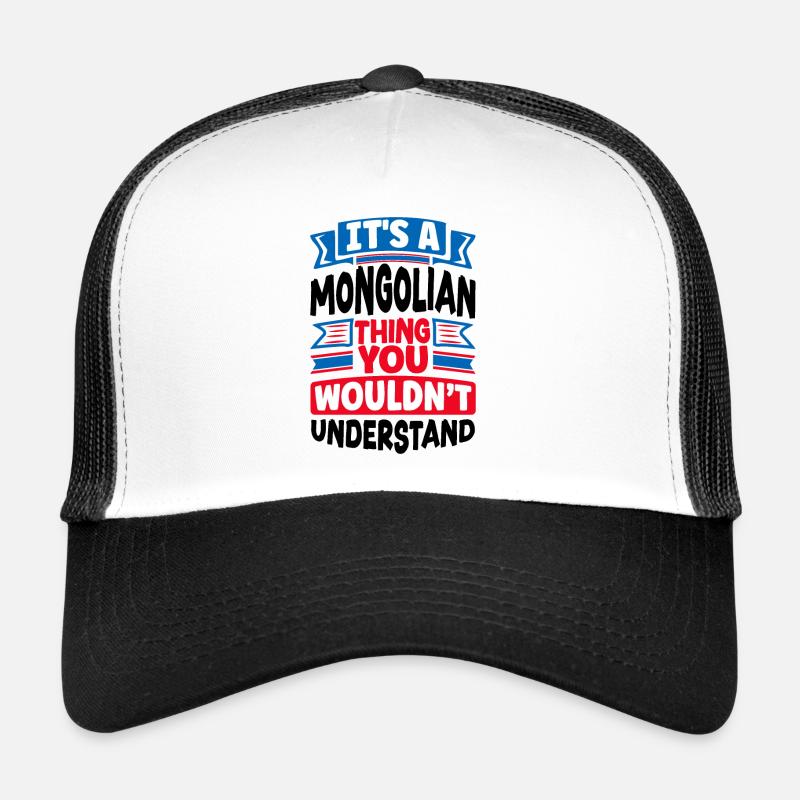 Mongolie Mongolie Citation du drapeau mongol Casquette trucker 