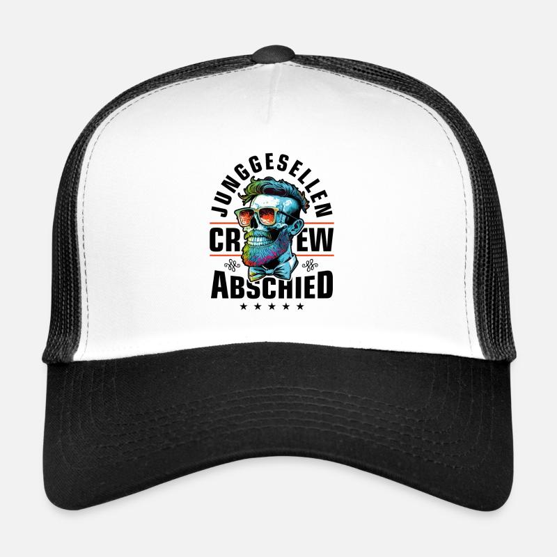 jga crew junggesellenabschied party - Trucker Cap - Weiß/Schwarz