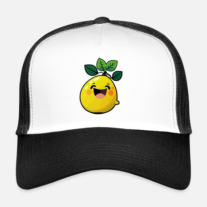 Zitrone Comic - Trucker Cap - Weiß/Schwarz