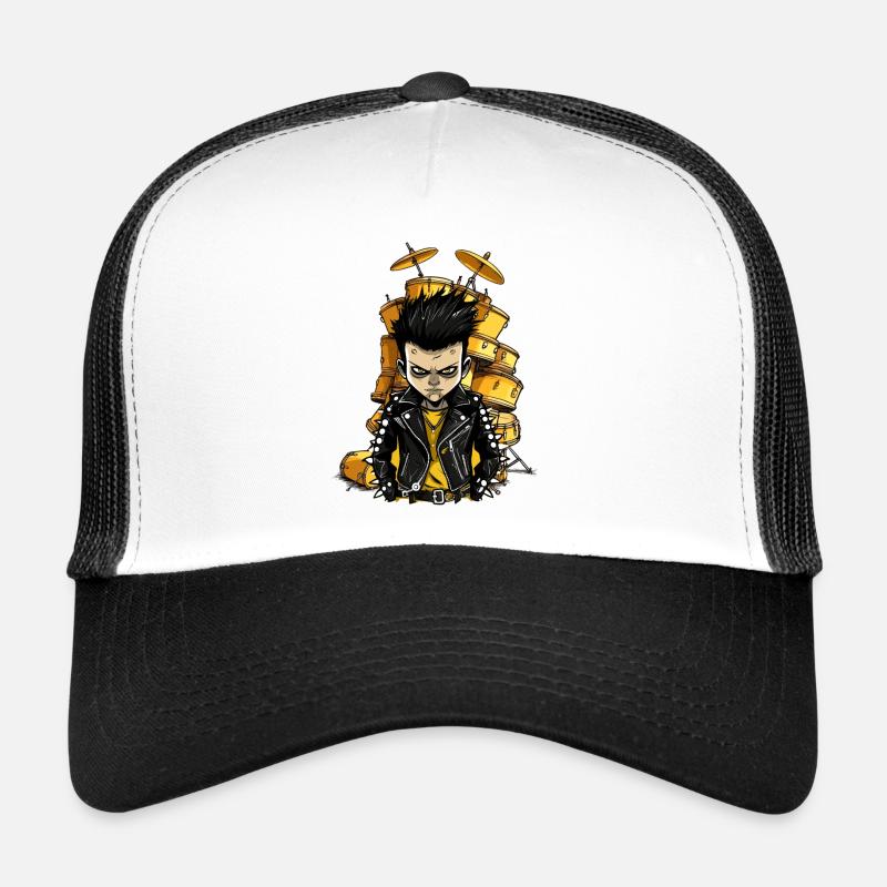 Drummer Boy Drums Schlagzeug - Trucker Cap - Weiß/Schwarz