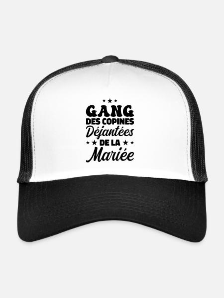 Gang Des Copines Déjantées De La Mariée - Casquette trucker  - blanc/noir - Devant