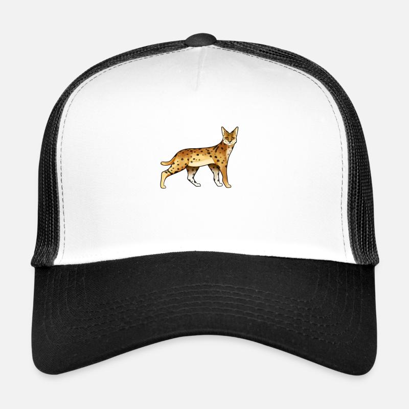 Dessin d’un serval Casquette trucker 