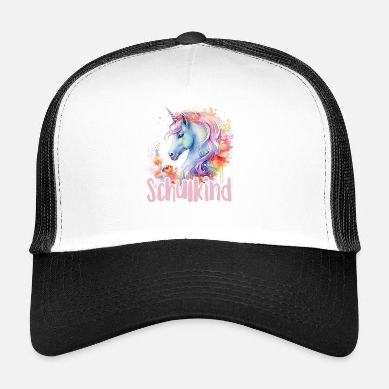 Einhorn Blumen Schulkind Einschulung 2023 Trucker Cap