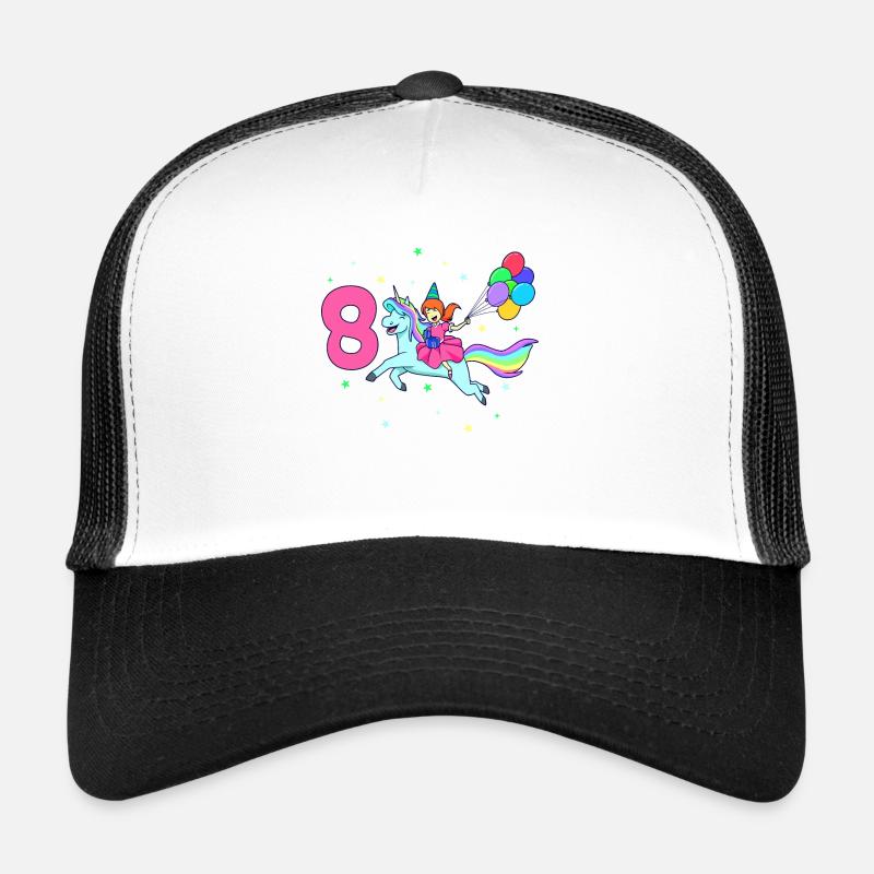 Mit Einhorn - Mädchen Geburtstag 8 Jahre Trucker Cap