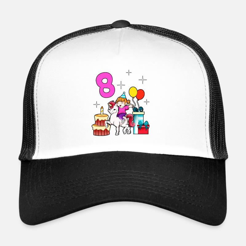 Mit Einhorn - Mädchen Geburtstag 8 Jahre Trucker Cap