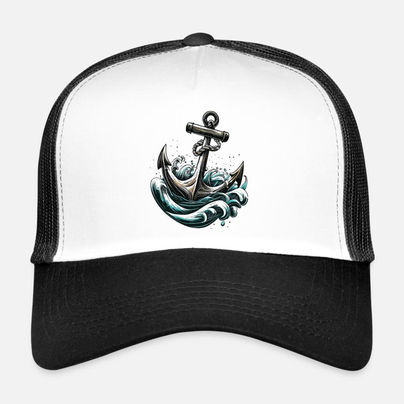Nautische Retro-Schiffsanker Trucker Cap