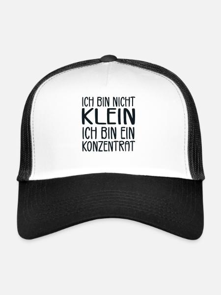 Ich bin nicht klein Ich bin ein Konzentrat - Casquette trucker  - blanc/noir - Devant