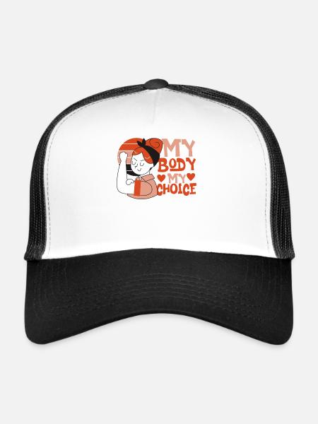 Feminist My Body My Choice - Trucker Cap - white/black - Front