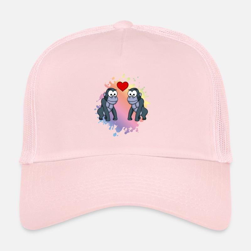 Gorilla Comic Couple Amour Casquette trucker 
