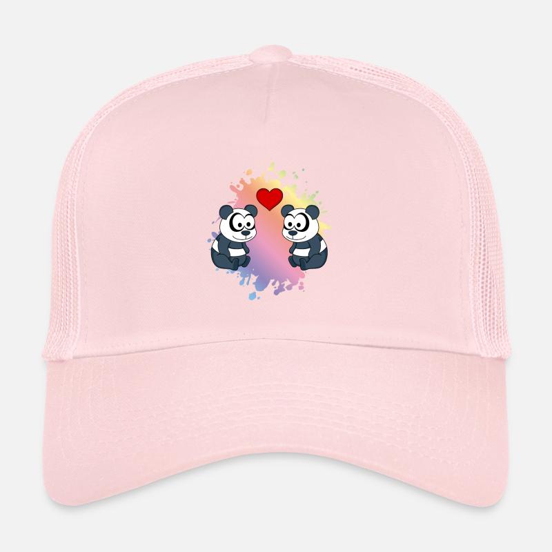 Panda Comic Couple Love Casquette trucker 