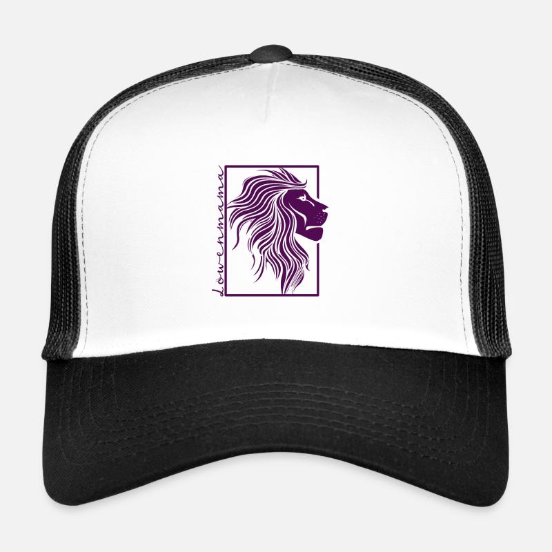 Löwenmama - Trucker Cap - Weiß/Schwarz