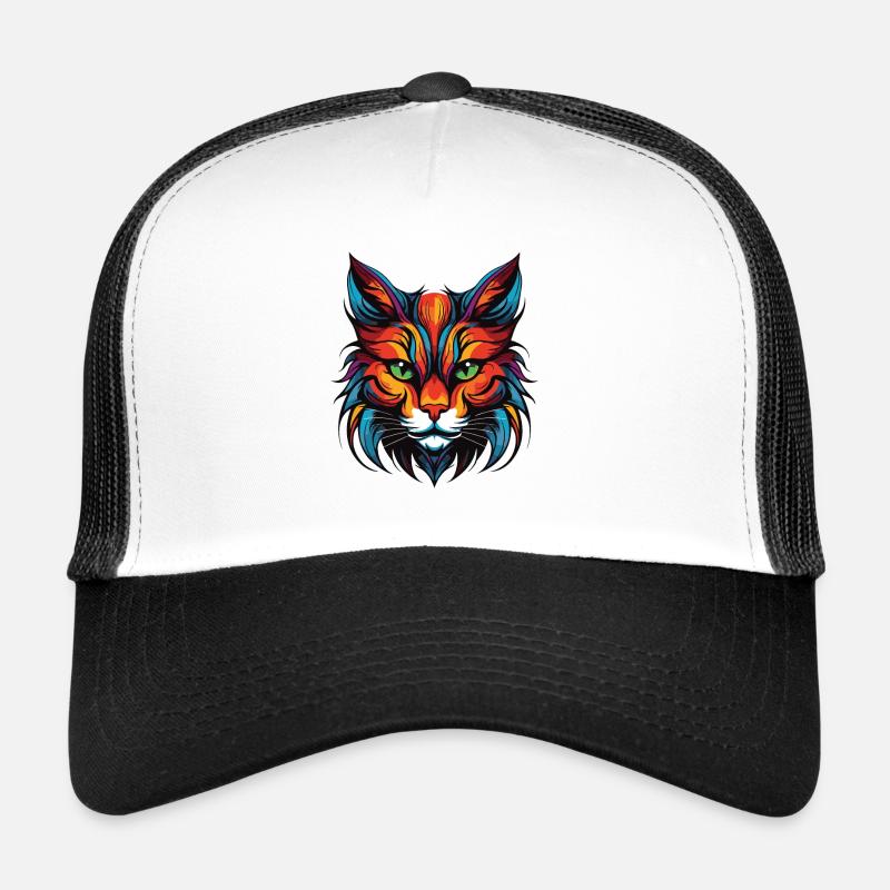 Tête de portrait de chat Casquette trucker 