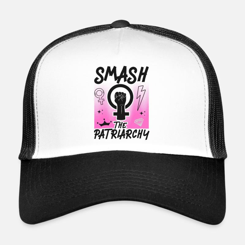 Feminist Smash Patriarchy - Trucker Cap - Weiß/Schwarz